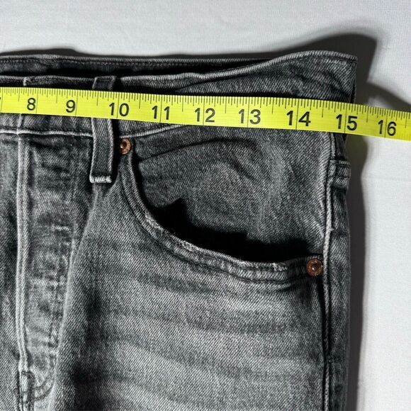 Vintage Levi's 501 S Jeans 27x28 Dark Wash Skinny Black Womens Button Fly - Picture 12 of 16